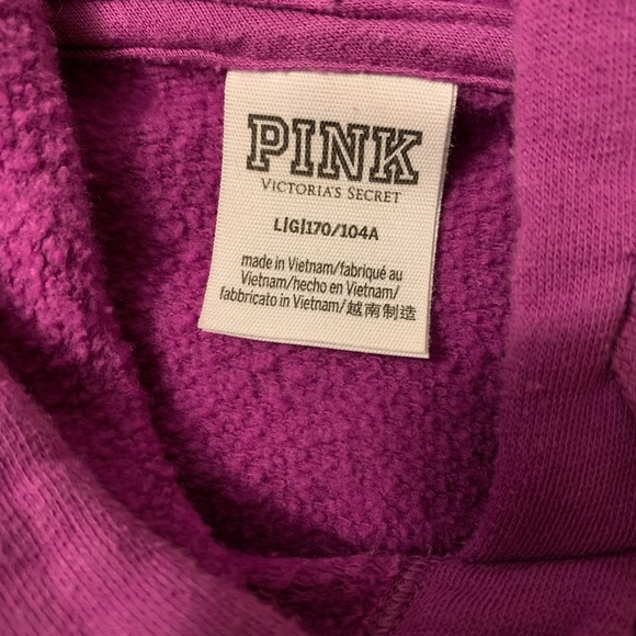 VS PINK Brand Purple Hoodie Size Large Good Condition No Defects - Picture 2 of 2